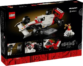 Back of LEGO McLaren MP4/4 & Ayrton Senna set box