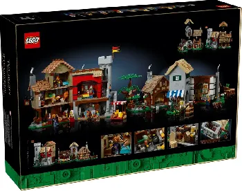 Back of LEGO Medieval Town Square set box