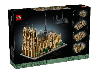 Back of LEGO Notre-Dame de Paris set box