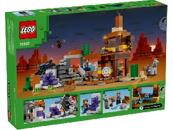 Back of LEGO The Badlands Mineshaft set box