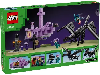 Back of LEGO The Ender Dragon and End Ship set box