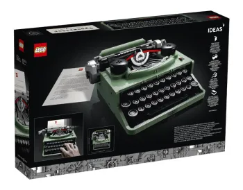 Back of LEGO Typewriter set box