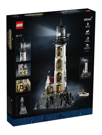 Back of LEGO Motorised Lighthouse set box