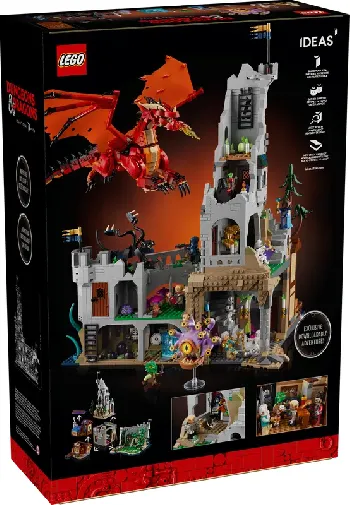 Back of LEGO Dungeons & Dragons: Red Dragon's Tale set box