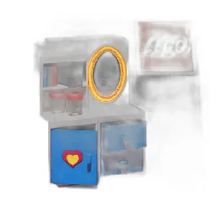 LEGO Dressing Table with Mirror set