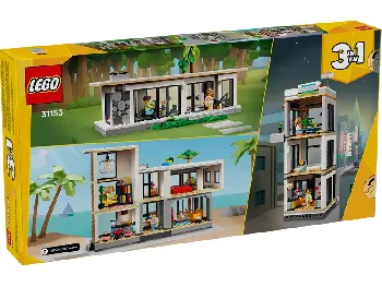 Back of LEGO Modern House set box