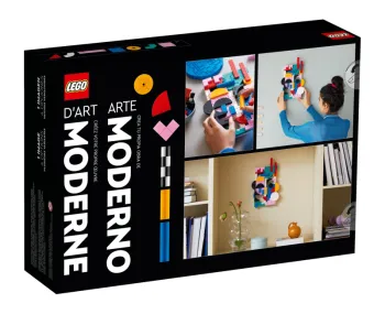 Back of LEGO Modern Art set box