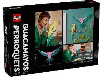 Back of LEGO The Fauna Collection - Macaw Parrots set box