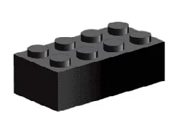 LEGO 2 x 4 Black Bricks set