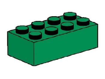 LEGO 2 x 4 Dark Green Bricks set