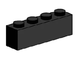 LEGO 1 x 4 Black Bricks set