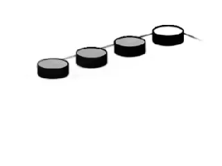 LEGO 1 x 4 Light Gray Bricks set