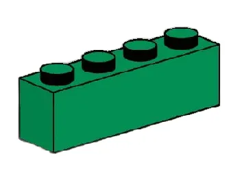 LEGO 1 x 4 Dark Green Bricks set