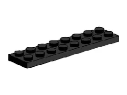 LEGO 2 x 8 Black Plates set