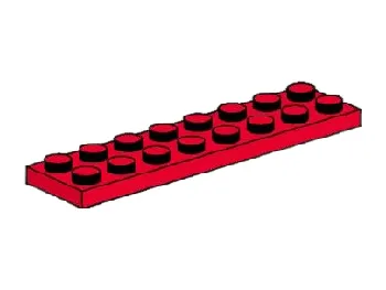 LEGO 2 x 8 Red Plates set
