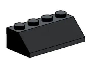 LEGO 2 x 4 Roof Tile Black set