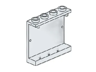 LEGO 1 x 4 x 3 Wall Element Clear set