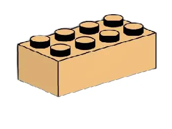 LEGO 2 x 4 Tan Bricks set