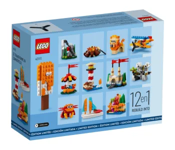 Back of LEGO Fun Creativity 12-in-1 set box