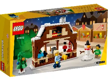 Back of LEGO Winter Market Stall set box