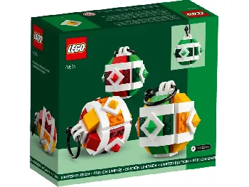 Back of LEGO Christmas Decor Set set box