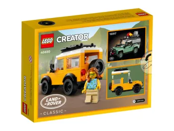 Back of LEGO Land Rover Classic Defender set box