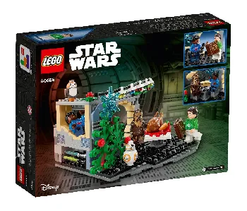 Back of LEGO Millennium Falcon Holiday Diorama set box