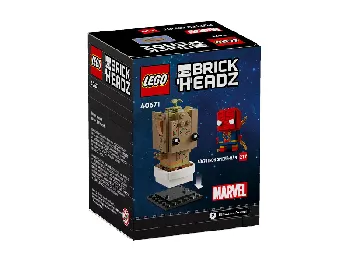 Back of LEGO Potted Groot set box