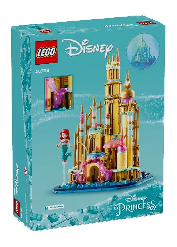 Back of LEGO Mini Disney Ariel's Castle set box