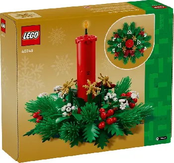 Back of LEGO Christmas Table Decoration set box