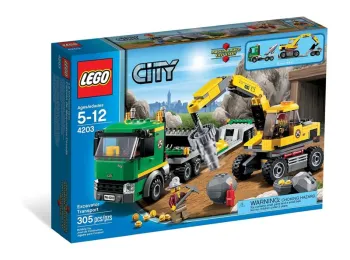 LEGO Excavator Transporter set