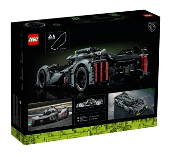 Back of LEGO PEUGEOT 9X8 24H Le Mans Hybrid Hypercar set box