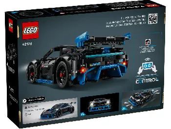 Back of LEGO Porsche GT4 e-Performance Race Car set box