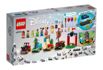 Back of LEGO Disney Celebration Train set box