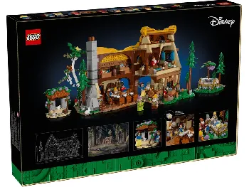 Back of LEGO Snow White and the Seven Dwarfs' Cottage set box