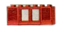 LEGO 1 x 6 x 2 Shuttered Windows, Red or White set