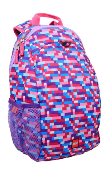 LEGO Brick Print Heritage Backpack (Pink/Purple) set