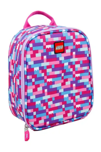 LEGO Brick Print Lunch Bag (Pink/Purple) set