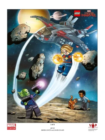 LEGO Captain Marvel Art Print set box