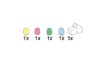 LEGO 1x2 Lighting Brick and 4 Colour Globes set