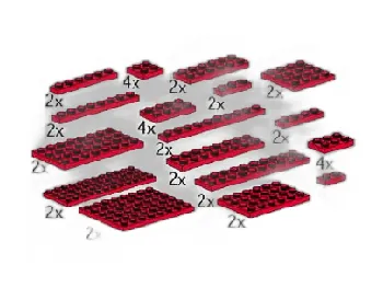 LEGO Plates, Red set