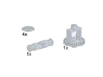 LEGO Universal Joint, Differential Housing, and Point Wheels set