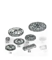 LEGO Gear Wheel Assortment / Gear Racks, Gear Wheels and Pulley Wheels set