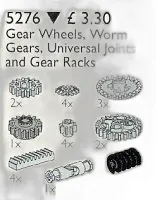 LEGO Gear Wheels Etc. / Gear Wheels, Worm Gears, Universal Joints and Gear Racks set