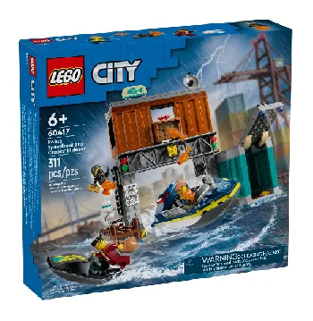 LEGO Police Speedboat and Crooks' Hideout set