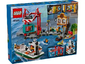 Back of LEGO Harbour set box