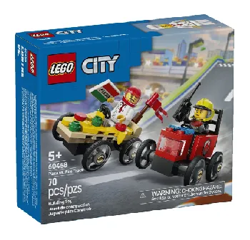 LEGO Pizza vs. Fire Truck set