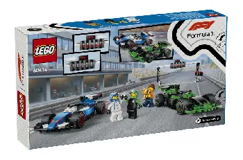 Back of LEGO F1 Grid with VCARB & Sauber Race Cars set box