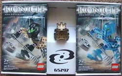 LEGO Hafu and Macku Twin Pack with Gold Avohkii set box