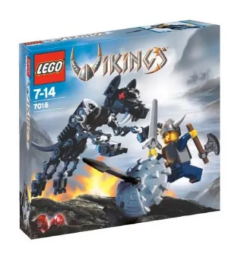 LEGO Viking Warrior challenges the Fenris Wolf set